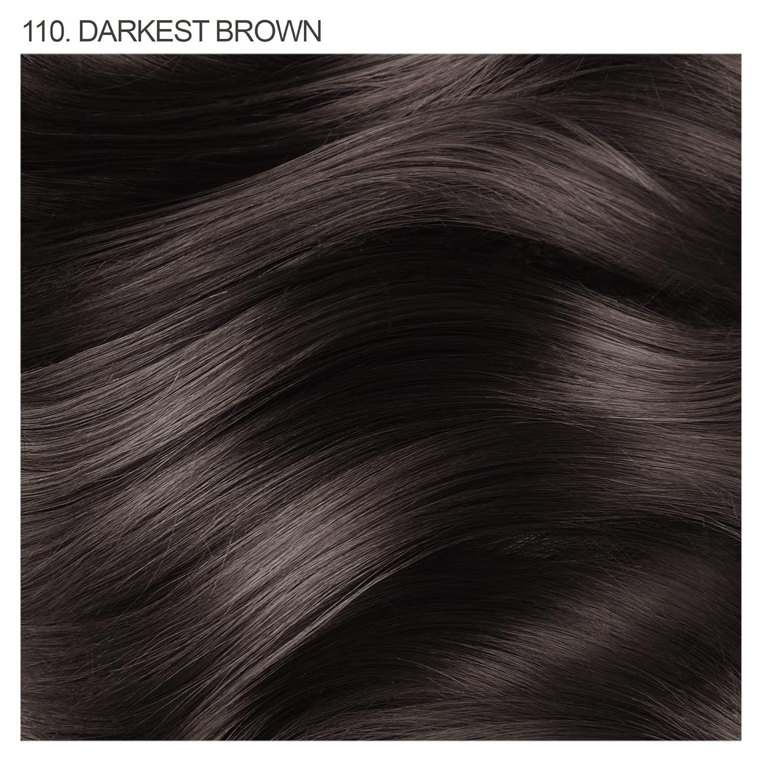 Adore 110 Darkest Brown Semi - Permanent Hair Dye, Shining Vegan Formula, 1 bottle 118ml