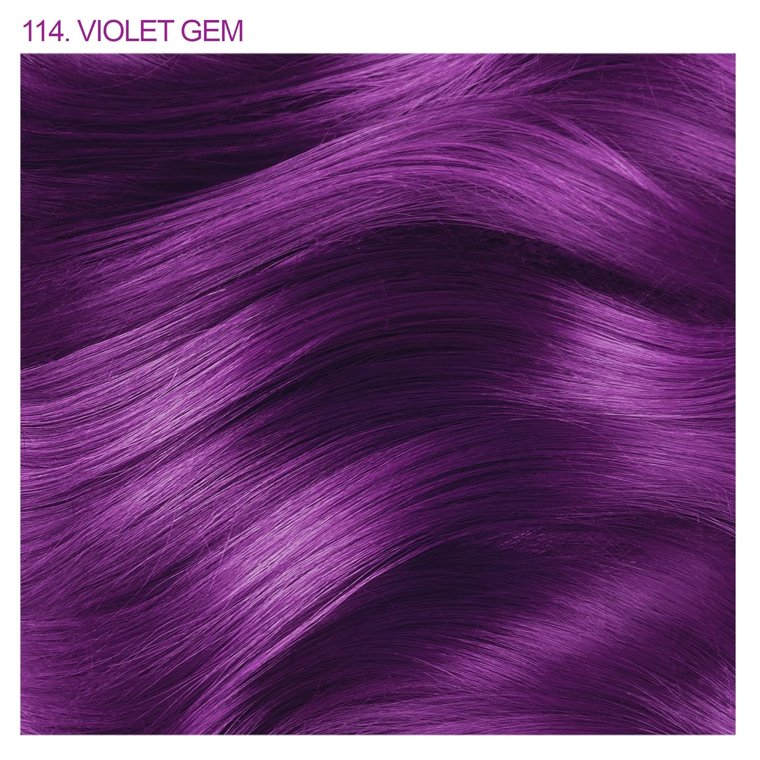Adore 114 Violet Gem Semi - Permanent Hair Dye, Shining Vegan Formula, 1 bottle 118ml