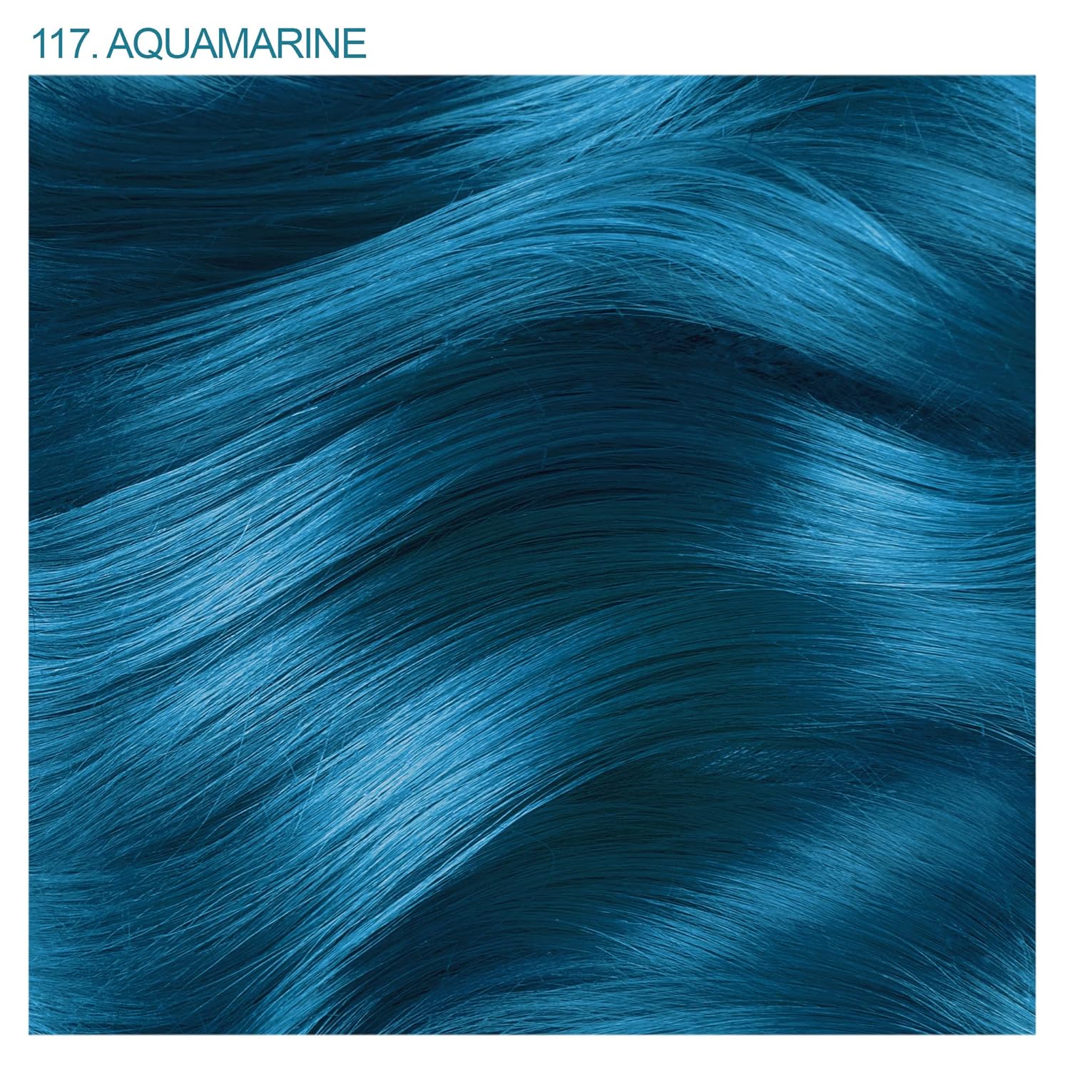 Adore 117 Aquamarine Semi - Permanent Hair Dye, Shining Vegan Formula, 1 bottle 118ml
