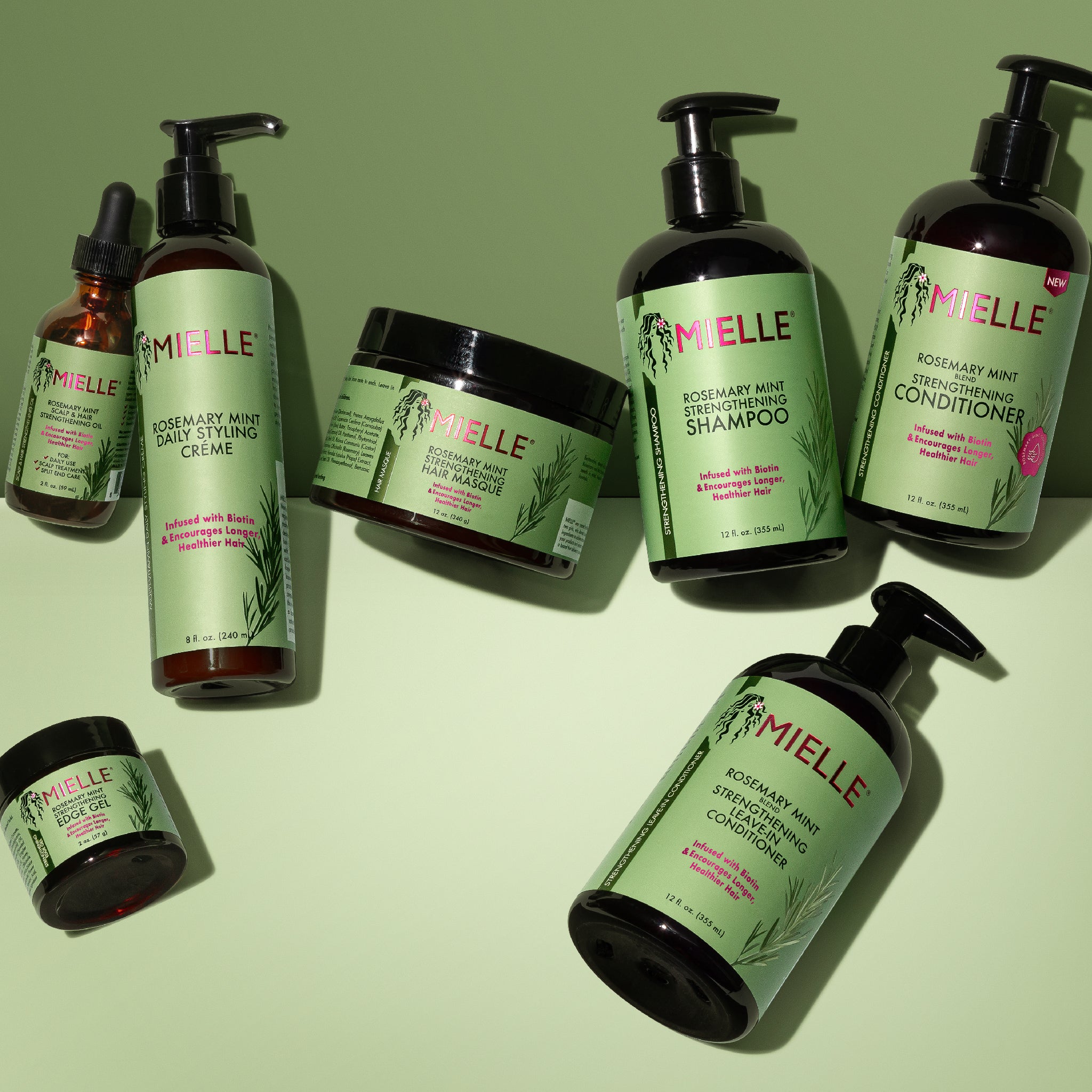 Mielle Pure & Natural Rosemary Mint Hair Oil - Promotes Hair Growth, Reduces Breakage, For Curly, Oily & Frizzy Hair1 bottle 59 ml