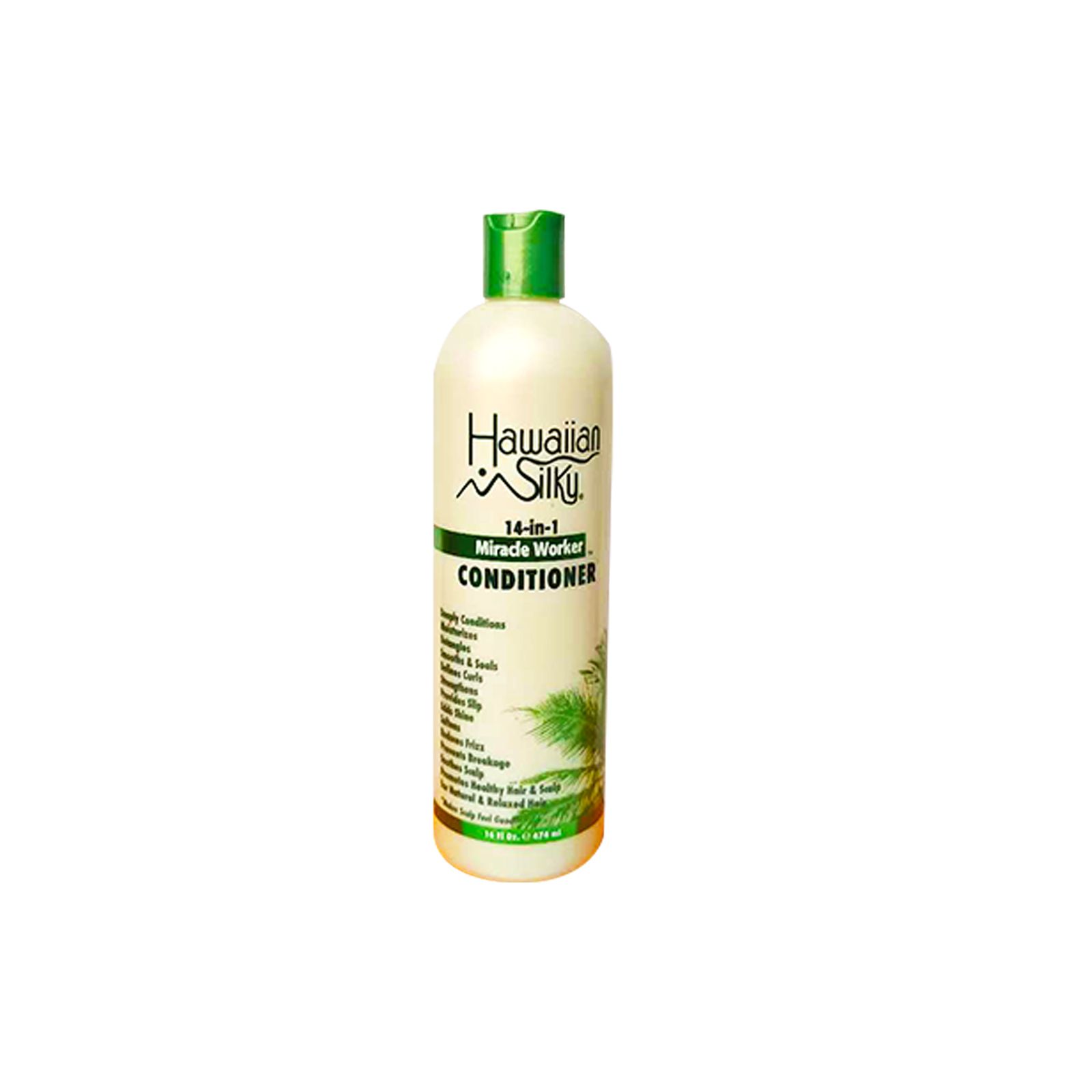 Natural Hawaiian Botanicals Silky Conditioner for Curly, Tangled, Dry, Smooth Hair and Promotes Hair Growth1 bottle 474ml