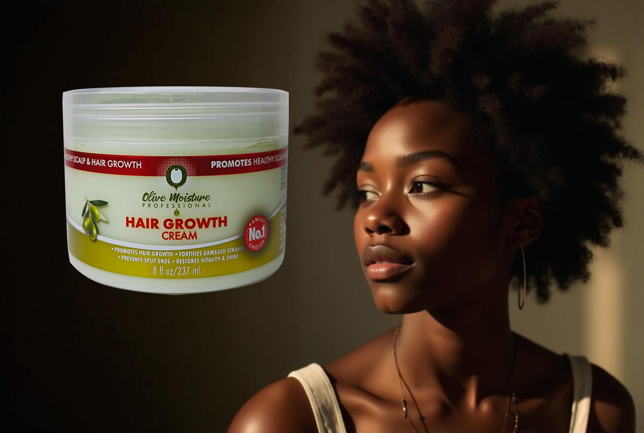 Natural olive moisturizing hair growth cream - promotes hair growth, repairs damaged hair, - strengthens hair and prevents split ends - enhances hair vitality and makes hair shiny 1 bottle 237ml