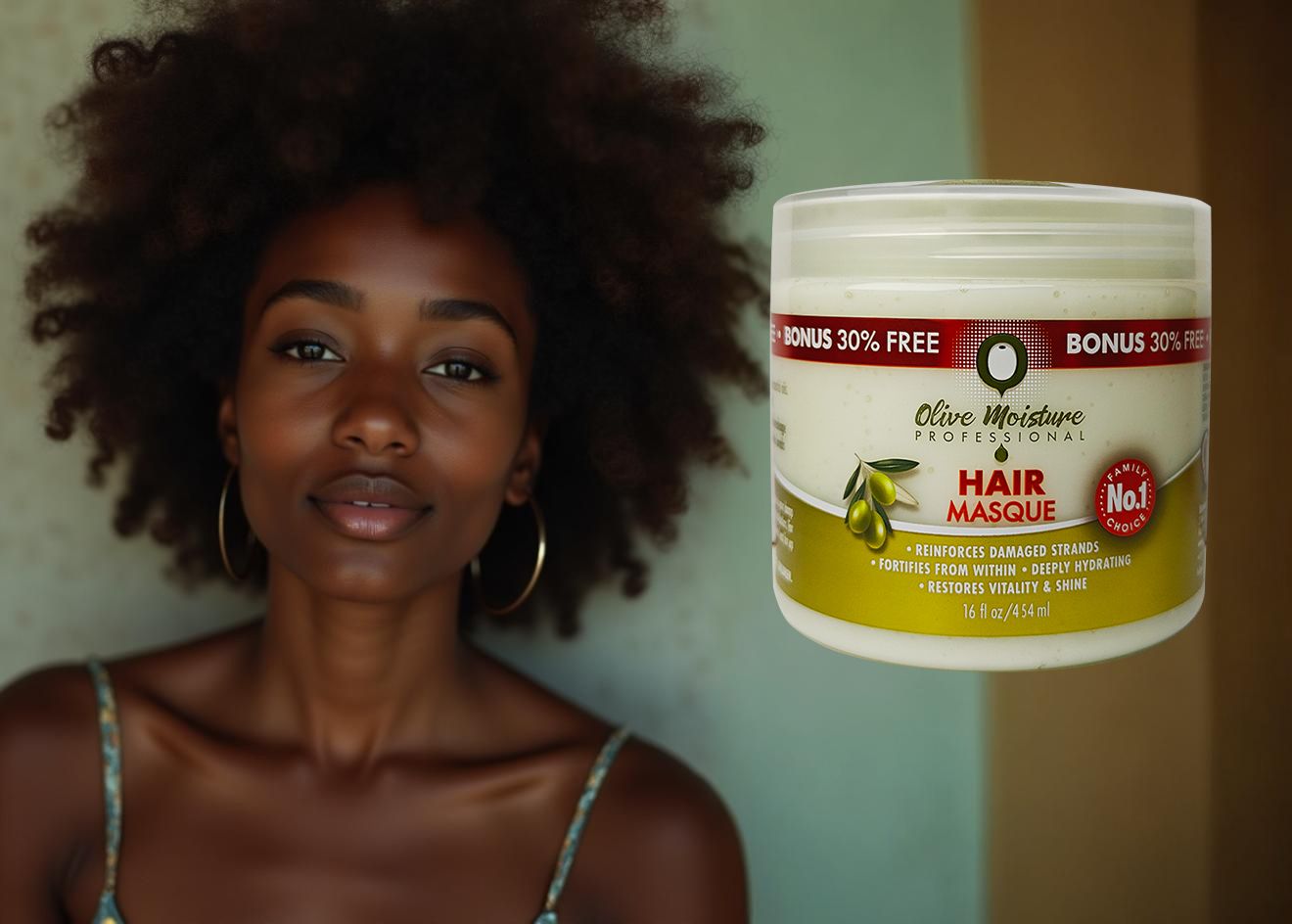 Natural olive moisturizing hair growth cream - promotes hair growth, repairs damaged hair, - strengthens hair and prevents split ends - enhances hair vitality and makes hair shiny 1 bottle 454ml