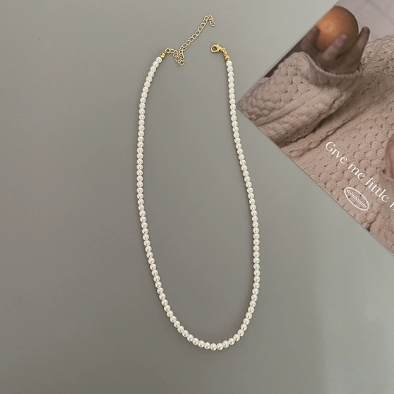 2025 Trend 4/6/8mm White Pearl Chokers Necklace Clavicle Chain For Women Classic Elegant Wedding Neck Jewelry Love Pendant Gift