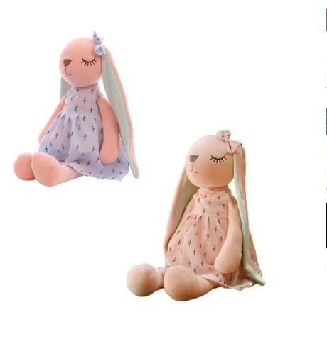 35CM Easter Bunny plush toy "An An Rabbit" - a children's gift, soothing doll, pluCute Bunny Doll, Plush Toy Doll, Baby Soothing Rabbit Doll Sleeping Doll, Stuffed Animals Kids Plushie Doll Toy