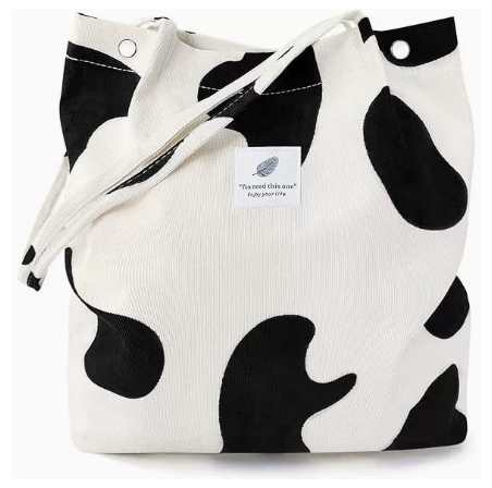 Fresh Sweet Girl Handbag Fashionable High end Corduroy Printed Shoulder Bag Leisure Shopping Commuter Women's Underarm Bag