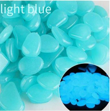 100pcs Glow In The Dark Pebbles, Resin Luminous Stones For Landscape, Garden Paths, Potted Plants, Parks, Aquarium Decor