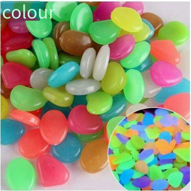 100pcs Glow In The Dark Pebbles, Resin Luminous Stones For Landscape, Garden Paths, Potted Plants, Parks, Aquarium Decor