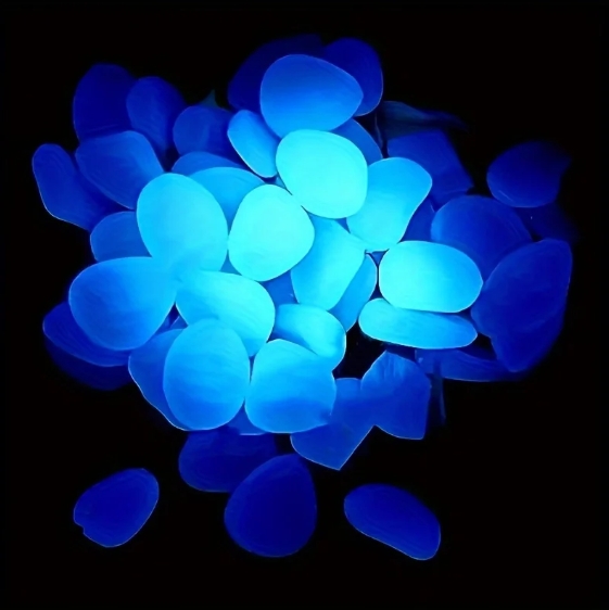 100pcs Glow In The Dark Pebbles, Resin Luminous Stones For Landscape, Garden Paths, Potted Plants, Parks, Aquarium Decor