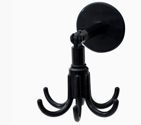 2pcs Hexagon Claw Rotating Hook Multifunctional Household Kitchen Toilet Hook Spoon Holder Key Storage Self-Adhesive Hook Easy To Use
