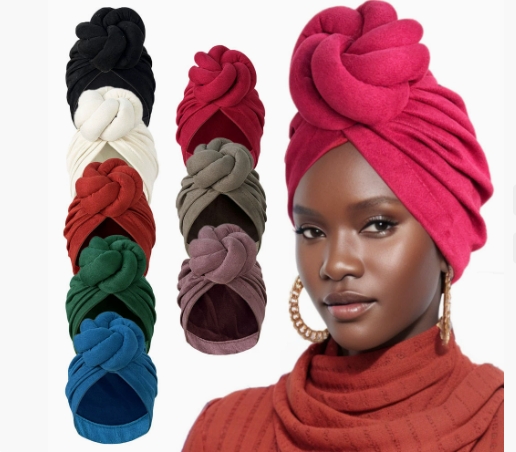 New African Women Large 3D Flower Turban Hat Headwrap Beanie Hat Mujer Bandanas Headcover Chemo Cap Muslim Hair Accessories