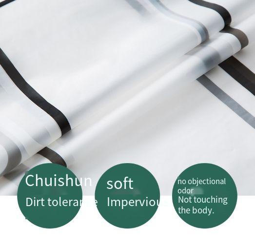 Peva Shower Curtain Partition Curtain Waterproof Shower Curtain Mold-proof Dry/Wet Separation Bathroom Curtain No-Hole Extension Rod Shower Curtain Set