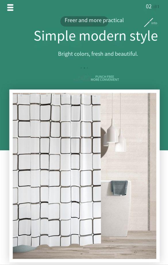 Peva Shower Curtain Partition Curtain Waterproof Shower Curtain Mold-proof Dry/Wet Separation Bathroom Curtain No-Hole Extension Rod Shower Curtain Set