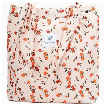 Fresh Sweet Girl Handbag Fashionable High end Corduroy Printed Shoulder Bag Leisure Shopping Commuter Women's Underarm Bag