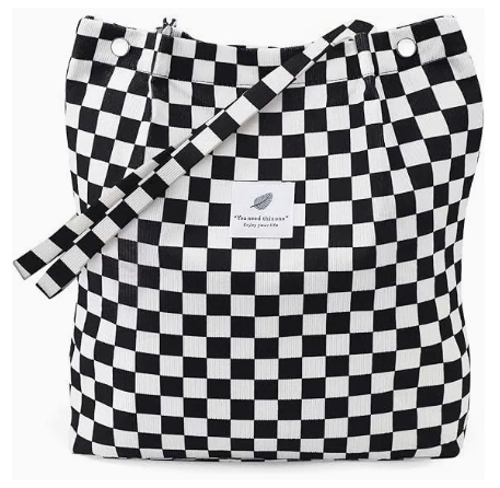 Fresh Sweet Girl Handbag Fashionable High end Corduroy Printed Shoulder Bag Leisure Shopping Commuter Women's Underarm Bag