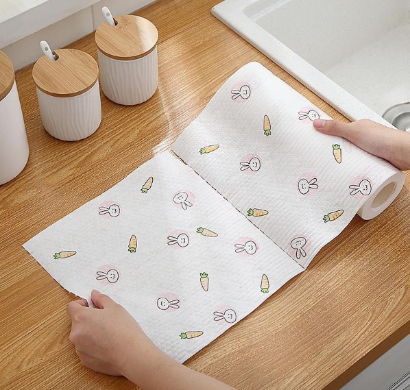 200/50pcs Reusable Kitchen Disposable Rags Non-Woven Cleaning Cloths Washing Dishcloths Rag Cloth Towels Non-stick Scouring Pads