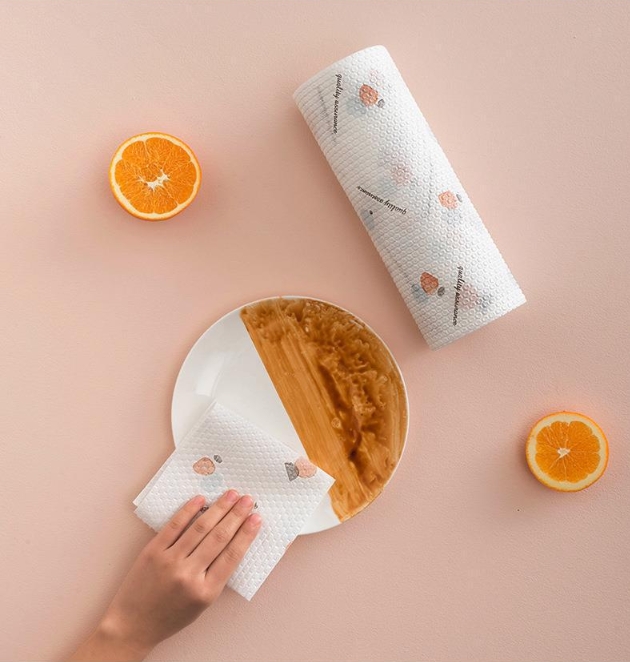 200/50pcs Reusable Kitchen Disposable Rags Non-Woven Cleaning Cloths Washing Dishcloths Rag Cloth Towels Non-stick Scouring Pads