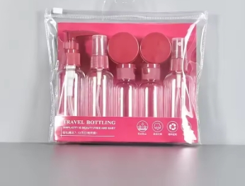 7PCS Travel Bottle Bag Wash Set Makeup Shampoo Body Wash Portable Skin Care Product Hand Cream Refillable Spray Lotion Bottle