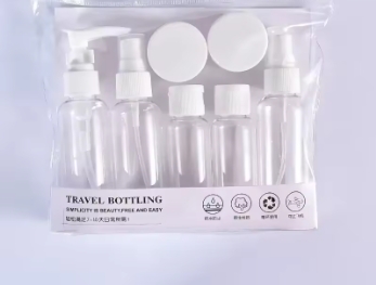7PCS Travel Bottle Bag Wash Set Makeup Shampoo Body Wash Portable Skin Care Product Hand Cream Refillable Spray Lotion Bottle
