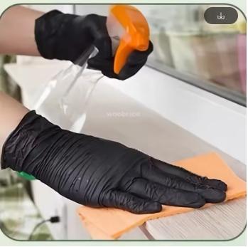 50pcs/100pcs Gloves Black Washing Xl Tableware Disposible Latex Free PVC Gloves Housework Car Industry Gardening Pet Care Cooking Tools