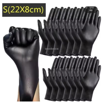 50pcs/100pcs Gloves Black Washing Xl Tableware Disposible Latex Free PVC Gloves Housework Car Industry Gardening Pet Care Cooking Tools