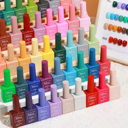 60-color set of nail polish for opening a nail salon Mxsi 15ml Gel Nail Polish Neon Brown Royal Blue Red Green Pastal Nude Nail Art Varnish Gel Lacquer Top Coat UV Gel Nail Not Set