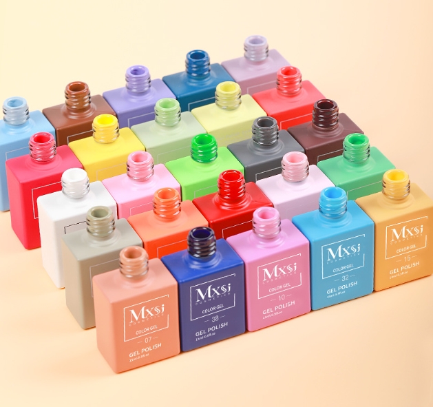 60-color set of nail polish for opening a nail salon Mxsi 15ml Gel Nail Polish Neon Brown Royal Blue Red Green Pastal Nude Nail Art Varnish Gel Lacquer Top Coat UV Gel Nail Not Set
