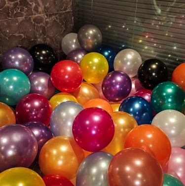 95PCS pieces metal balloon Gold Silver Chrome Ballon Wedding Decoration white black Macaron Birthday Party Supplies