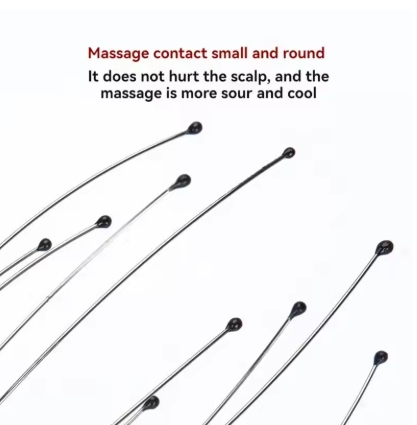 Octopus Head Massager Stainless Steel Engraved Head Relaxer Brain Massage Claw Scalp Scratcher Itch Reliever