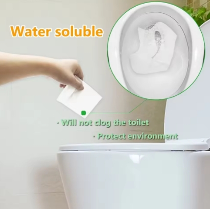 100PCS Disposable Toilet Seat Cover Portable Travel Camping Hotel Bathroom Degradable Waterproof Toilet Mat Accessories