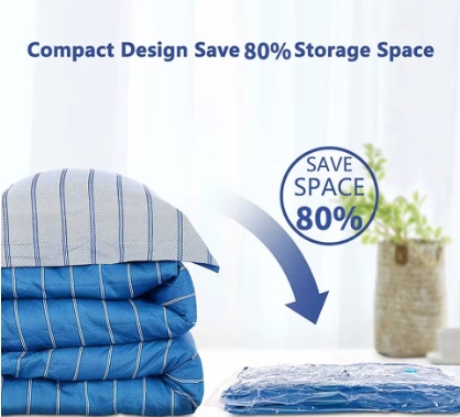 4pcs Thickened Vacuum Compression Bag, Transparent Quilt Vacuum Bag, Storage Bag, Household Clothing Storage And Sorting Bag