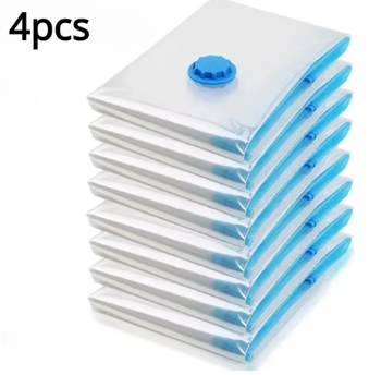 4pcs Thickened Vacuum Compression Bag, Transparent Quilt Vacuum Bag, Storage Bag, Household Clothing Storage And Sorting Bag