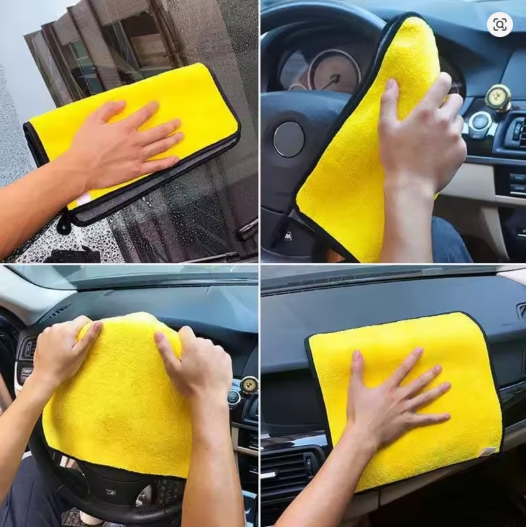Car Wash Towels Cleaning Cloth Absorbent Dry Cloth General Purpose Microfiber Towel Thickened Yellow 30/40/60cm