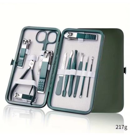 Professional 7/10/12/18 Piece Nail Care Kit Stainless Steel Manicure & Pedicure Set Nail Clipper Set with Travel Case
