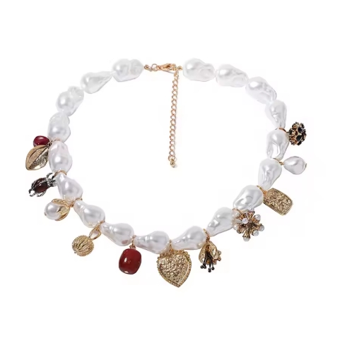 Fashion Imitation Pearls Choker Necklace for Women Banquet Party Jewelry Neck Accessories
