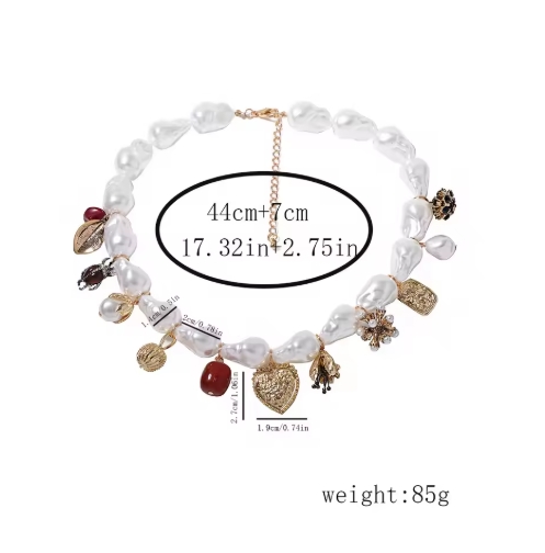 Fashion Imitation Pearls Choker Necklace for Women Banquet Party Jewelry Neck Accessories