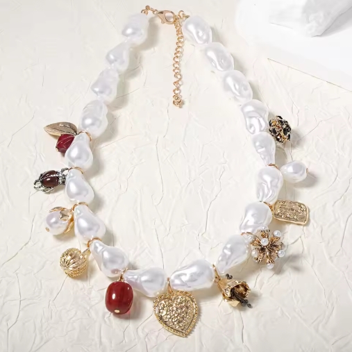 Fashion Imitation Pearls Choker Necklace for Women Banquet Party Jewelry Neck Accessories