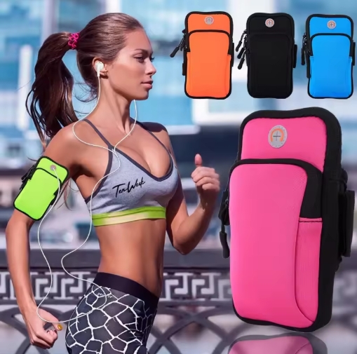5 Colors Running Armband Phone Case Holder Phone Bag Jogging Fitness Gym Arm Band for Universal 6.5" Phone