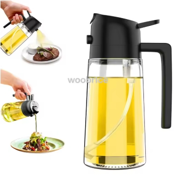 2in1 470ml Spray Oil Sprayer Bottle Spray Oil Dispenser Oil Jar Cruet BBQ Kitchen Cooking Roasting Picnic Kitchen Tools