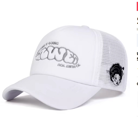 Unisex EVERYONE IS GOING Letter Embroidery Baseball Net Caps Adjustable Casual Hats Spring and Summer Outdoor Sunscreen Hat