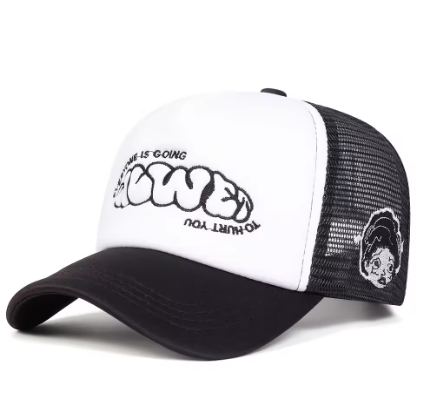 Unisex EVERYONE IS GOING Letter Embroidery Baseball Net Caps Adjustable Casual Hats Spring and Summer Outdoor Sunscreen Hat