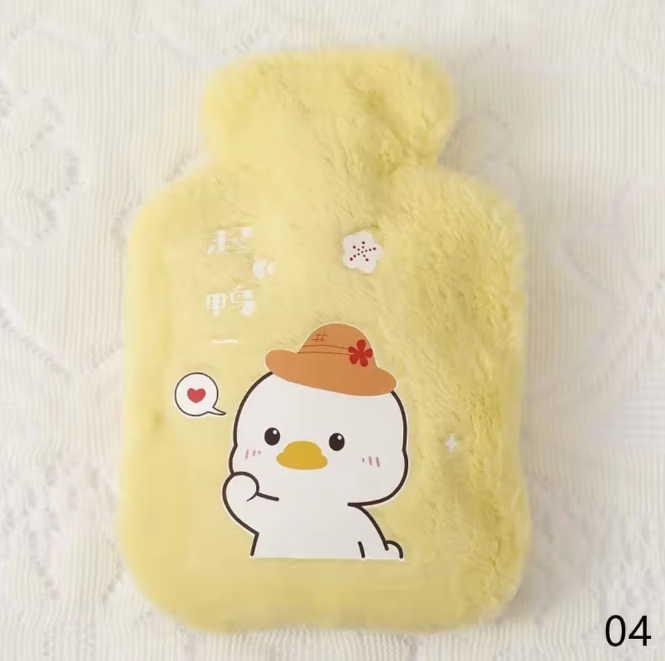 500ML Cartoon Warm Hot Water Bottle Bag Girl Warm Belly Warmer Filled Mini Explosion-proof Portable Winter Reusable Hand Warmer
