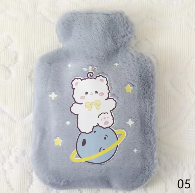 500ML Cartoon Warm Hot Water Bottle Bag Girl Warm Belly Warmer Filled Mini Explosion-proof Portable Winter Reusable Hand Warmer
