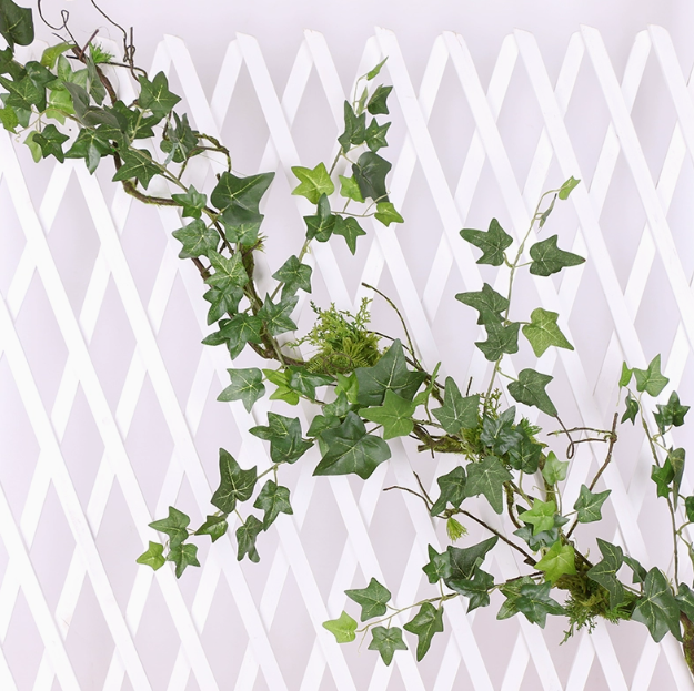 2.1M Green Ivy Leaf Hanging Vine Artificial Garland Silk Wall Plant Home Garden Decoration Wedding Party DIY Fake Wreath Leaves