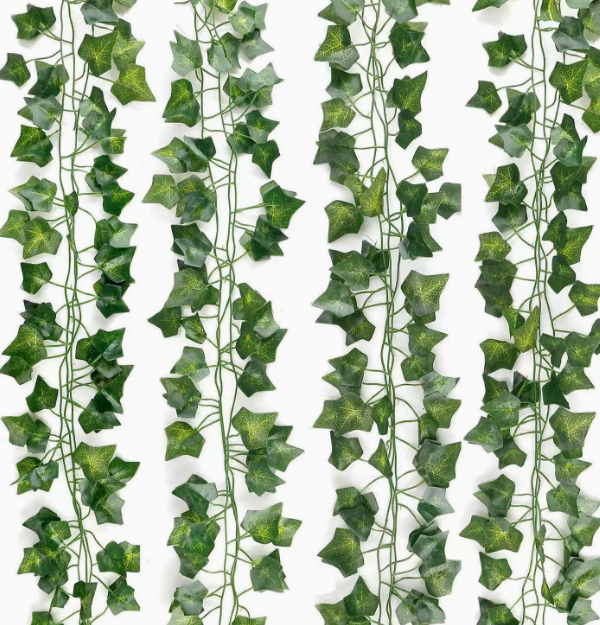 2.1M Green Ivy Leaf Hanging Vine Artificial Garland Silk Wall Plant Home Garden Decoration Wedding Party DIY Fake Wreath Leaves