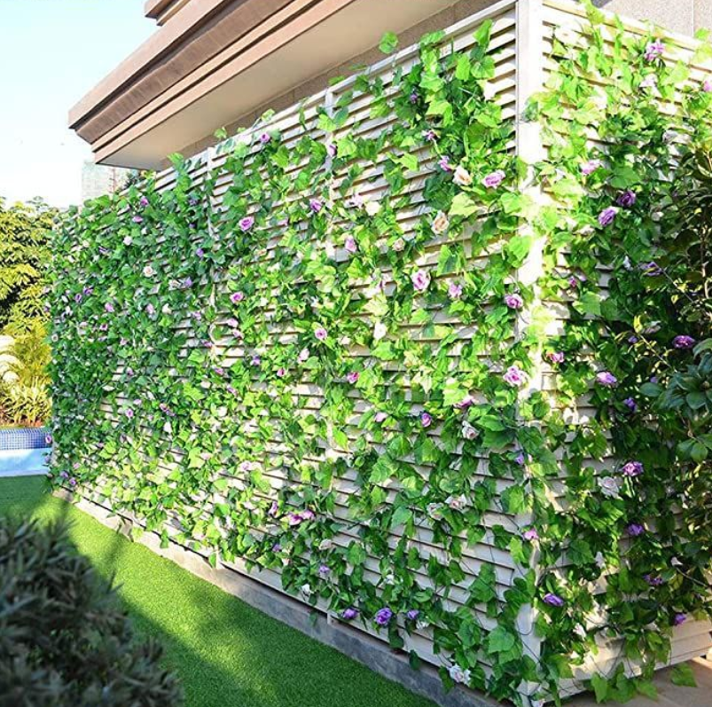 2.1M Green Ivy Leaf Hanging Vine Artificial Garland Silk Wall Plant Home Garden Decoration Wedding Party DIY Fake Wreath Leaves