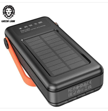 Green lion 30,000mAh Solar PD 22.5W Fast charging power bank.