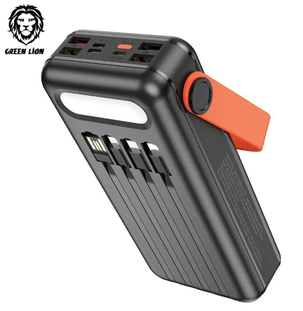 Green lion 30,000mAh Solar PD 22.5W Fast charging power bank.