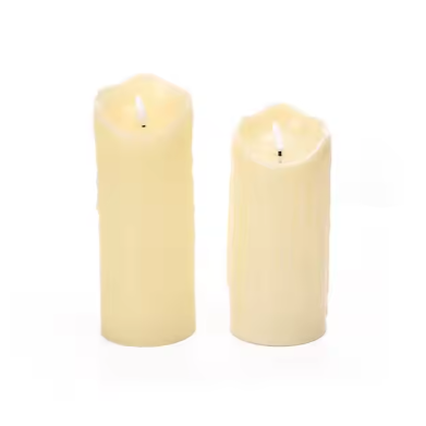 Led Pillar Candle Plastic Ivory White Battery Powered Artificial Candles Flameless Led Candles Home Party Daily