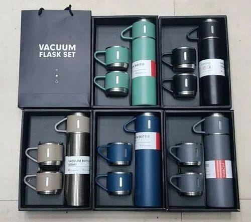 Un breakable stainless steel Gift pack thermocup 500ml +130ml cups &gift bag